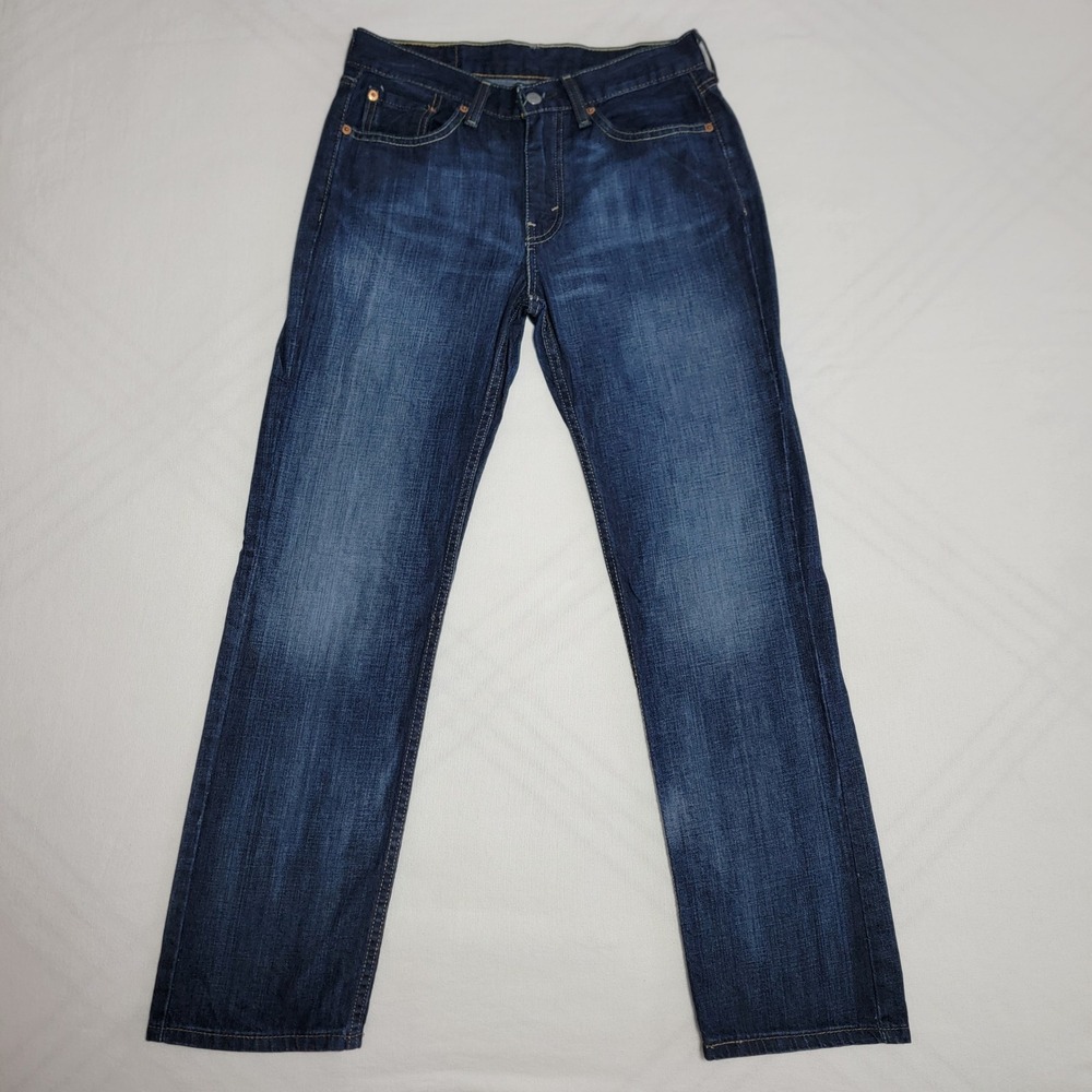Levi's 514 Straight Fit Blue Jeans Dark Wash Men 29x30 Classic Americana Casual
